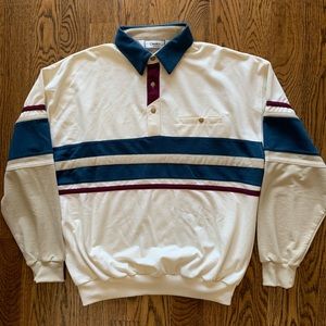 Vintage pique banded bottom polo
